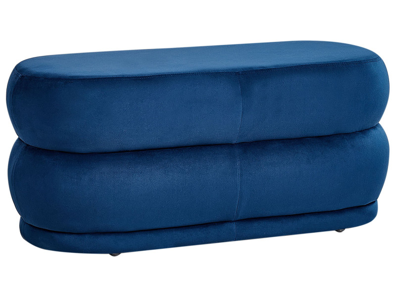 Ławka tapicerowana welur granatowa glam 816240