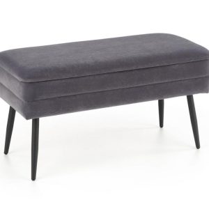 Ławka Velva Velvet szara/czarna z pojemnikiem 868576 Ławka Velva Velvet szara/czarna z pojemnikiem 868576