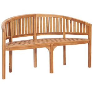 Ławka w kształcie banana, 151 cm, lite drewno tekowe 561035 Ławka w kształcie banana, 151 cm, lite drewno tekowe 561035