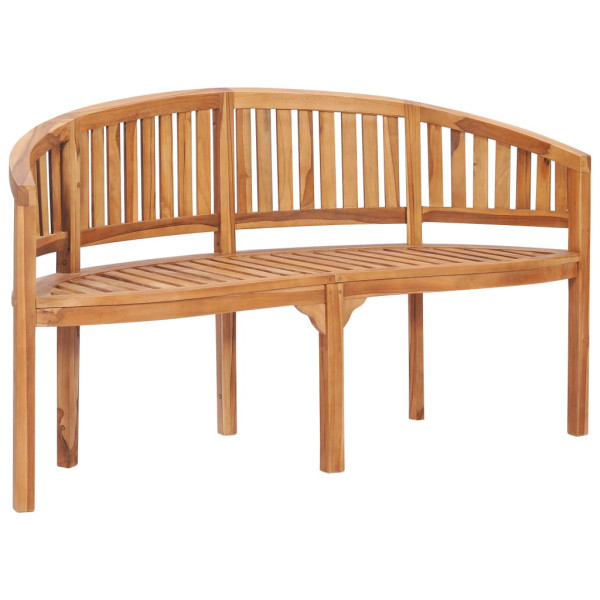 Ławka w kształcie banana, 151 cm, lite drewno tekowe 561035