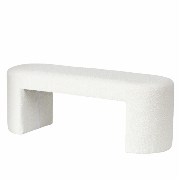 Ławka w pluszowym obiciu SOLIN, wys. 42 cm 656792