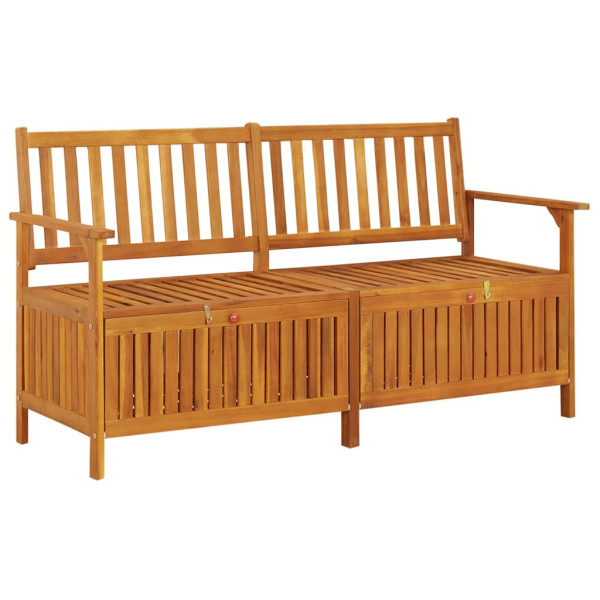 Ławka ze schowkiem i poduszką, 148 cm, drewno akacjowe 550490