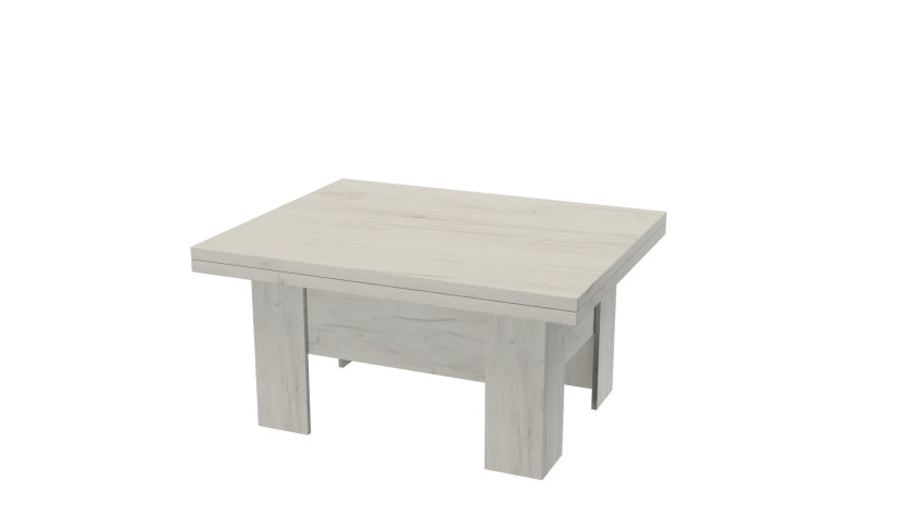 Ławostół ERICA, rozkładany 100-200cm w kolorze dąb kraft biały 657218