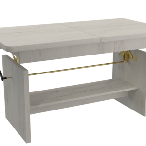 Ławostół JAMILA, rozkładany 116-156cm w kolorze dąb kraft biały 654470