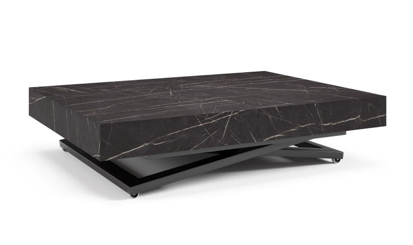 Ławostół Nowoczesny SIENNA, nogi U - Black Pietra Grigia 684976