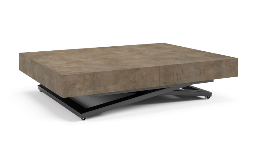 Ławostół Nowoczesny SIENNA, nogi U - Dark Grey Chicago Concrete 684981