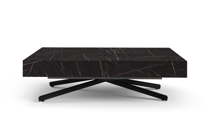Ławostół Nowoczesny SIENNA, nogi X - Black Pietra Grigia 684974