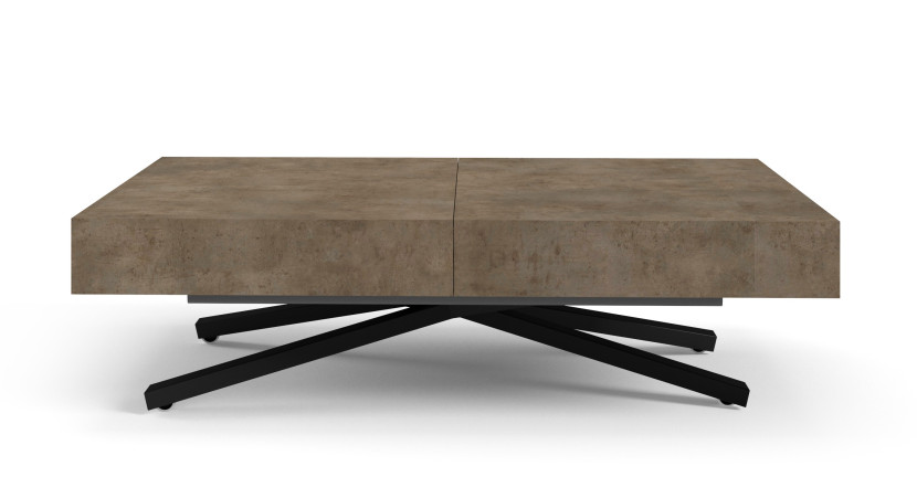 Ławostół Nowoczesny SIENNA, nogi X - Dark Grey Chicago Concrete 684982