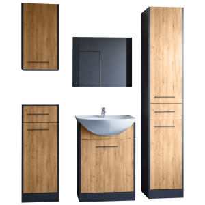 Łazienka LIMS czarny / dąb artisan 300829 Łazienka LIMS czarny / dąb artisan 300829