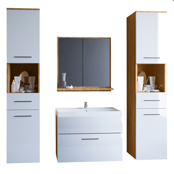 Łazienka LUPIO MAX dąb artisan / biały połysk 300786