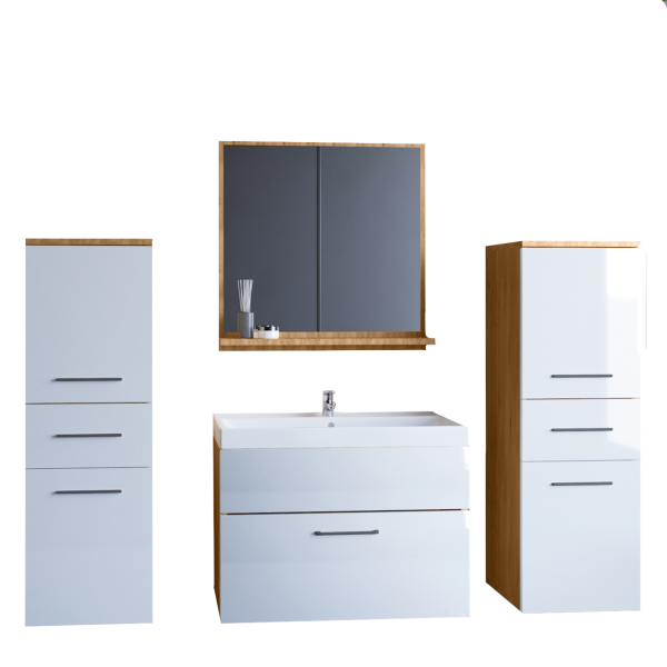 Łazienka LUPIO MINI dąb artisan / biały połysk 300799