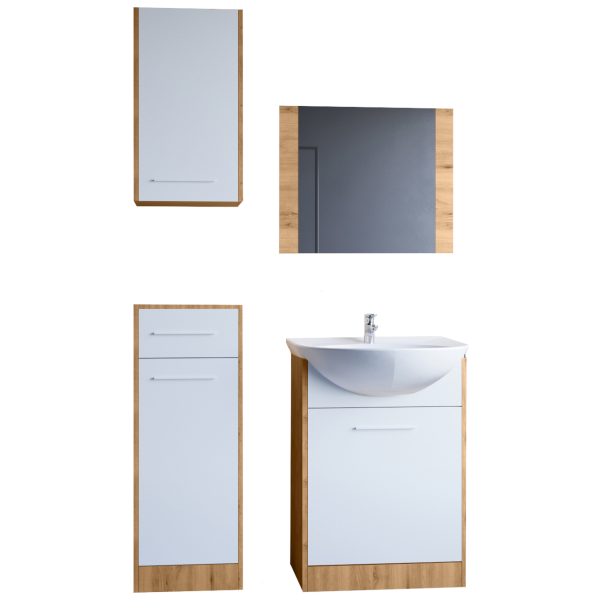 Łazienka NIKO dąb artisan / biały 300861