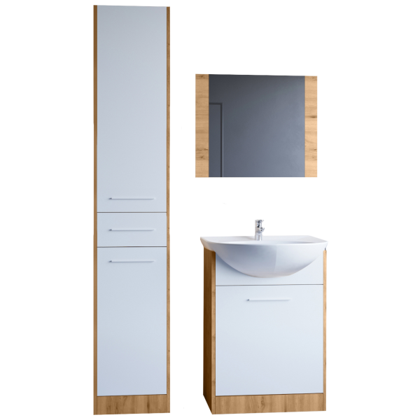 Łazienka NIKO LONG dąb artisan / biały 300843