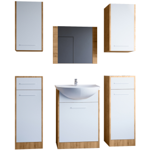 Łazienka NIKO MAX dąb artisan / biały laminat 300850 Łazienka NIKO MAX dąb artisan / biały laminat 300850