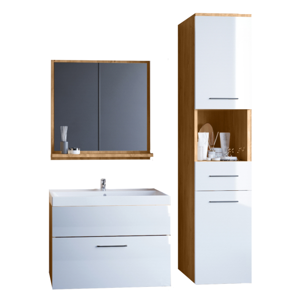 Łazienka TINO dąb artisan / biały połysk 300863