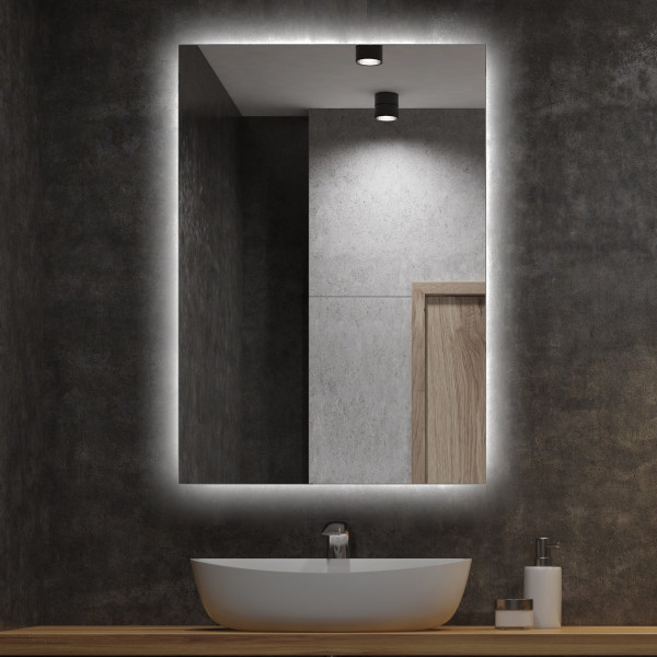 Łazienkowe Ledowe Lustro LED Podświetlane 50x50 cm 110800