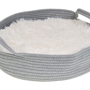 Legowisko łóżko dla psa ø 45 cm bawełna szare 58396 Legowisko łóżko dla psa ø 45 cm bawełna szare 58396