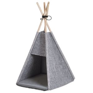 Legowisko namiot filc tipi dla kota szary 57984 Legowisko namiot filc tipi dla kota szary 57984