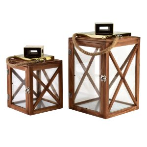 LEVI GOLD Komplet 2 latarni złoty dach sznur 719150 LEVI GOLD Komplet 2 latarni złoty dach sznur 719150