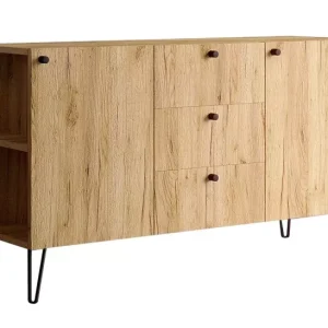 Lewostronna komoda z szufladami dąb craft – Sarvon 692274