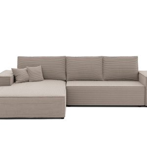 Lewostronny narożnik NOVA z funkcją spania – cappuccino 704153
