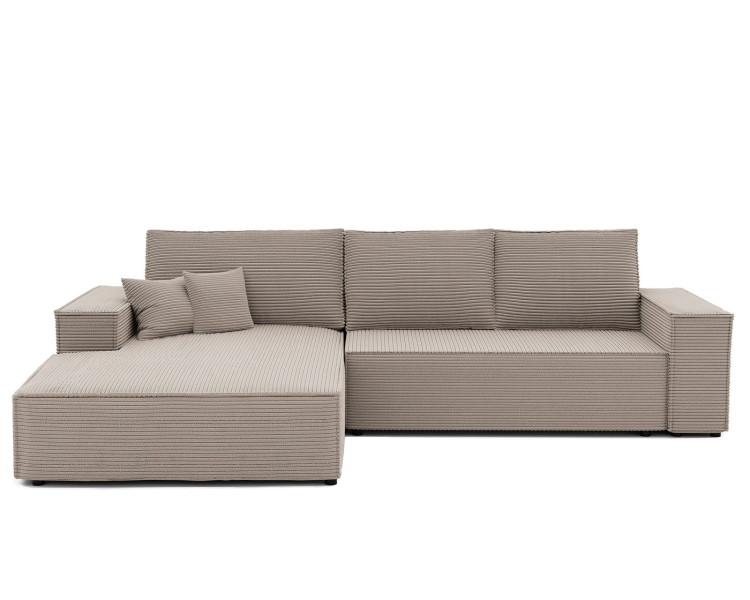 Lewostronny narożnik NOVA z funkcją spania - cappuccino 704153