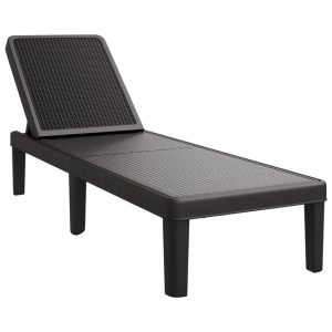 Leżak, 4 pozycje regulacji oparcia 155,5x57x28 cm, polipropylen 665105 Leżak, 4 pozycje regulacji oparcia 155,5x57x28 cm, polipropylen 665105