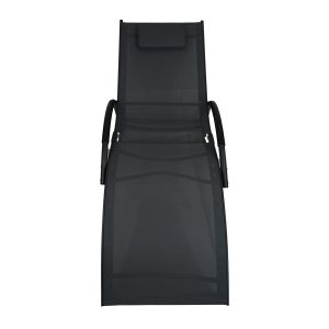 Leżak aluminiowy ogrodowy nowoczesny fotel leżanka zero gravity Swing szary 911914 Leżak aluminiowy ogrodowy nowoczesny fotel leżanka zero gravity Swing szary 911914