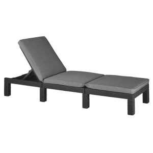 Leżak Antracyt 195 x 65 x 25.5 cm polipropylen Keter 219081 Leżak Antracyt 195 x 65 x 25.5 cm polipropylen Keter 219081