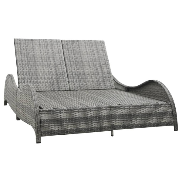 Leżak Antracyt 200 x 132 x 45 cm Technorattan vidaXL 252561