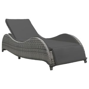 Leżak Antracyt 200 x 73 x 45 cm Technorattan vidaXL 252559 Leżak Antracyt 200 x 73 x 45 cm Technorattan vidaXL 252559