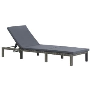 Leżak Antracyt Technorattan vidaXL 565398 Leżak Antracyt Technorattan vidaXL 565398