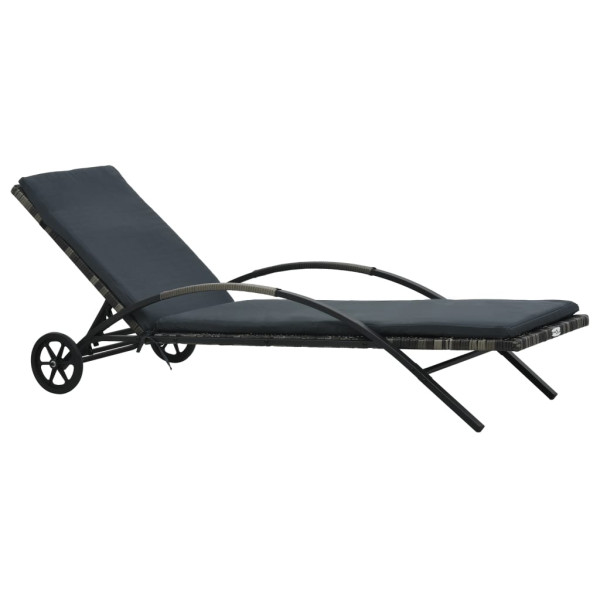 Leżak Antracyt Technorattan vidaXL 562958