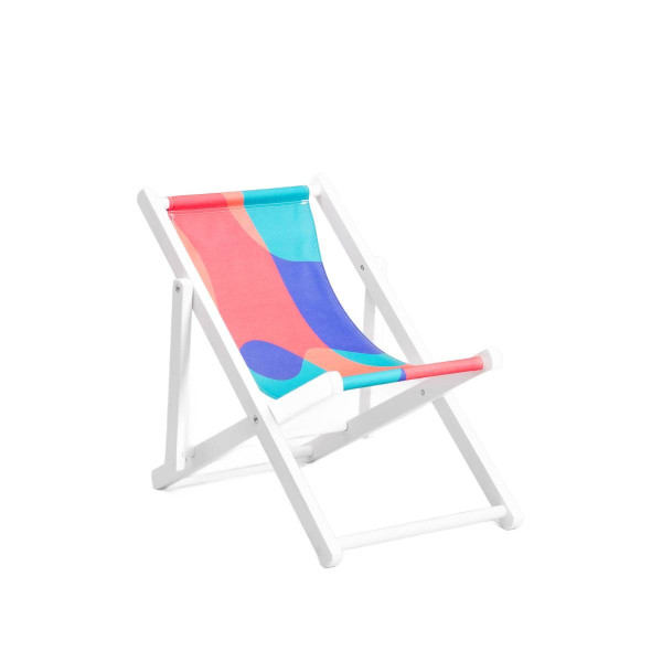 Leżak COLOR FIESTA drewniany mini biały 42x58,5x52,5 HOMLA 1033484