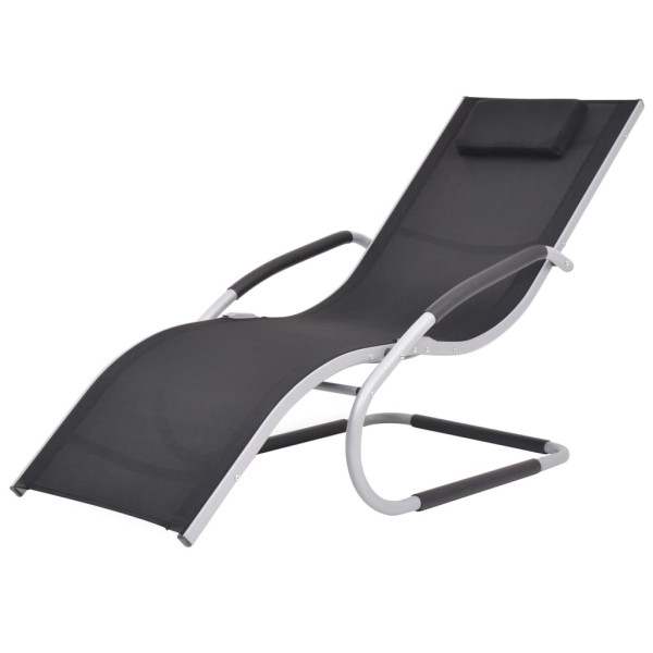 Leżak Czarny Metal vidaXL 565314