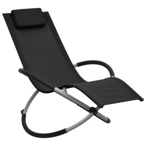 Leżak Czarny Metal vidaXL 565274 Leżak Czarny Metal vidaXL 565274