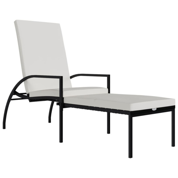 Leżak Czarny Technorattan vidaXL 182648