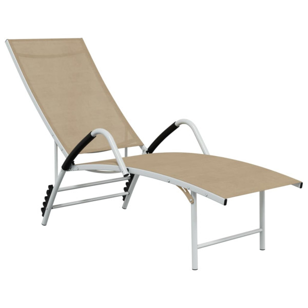 Leżak Kremowy Aluminium vidaXL 565492