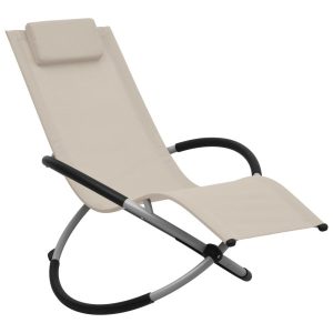 Leżak Kremowy Metal vidaXL 565215