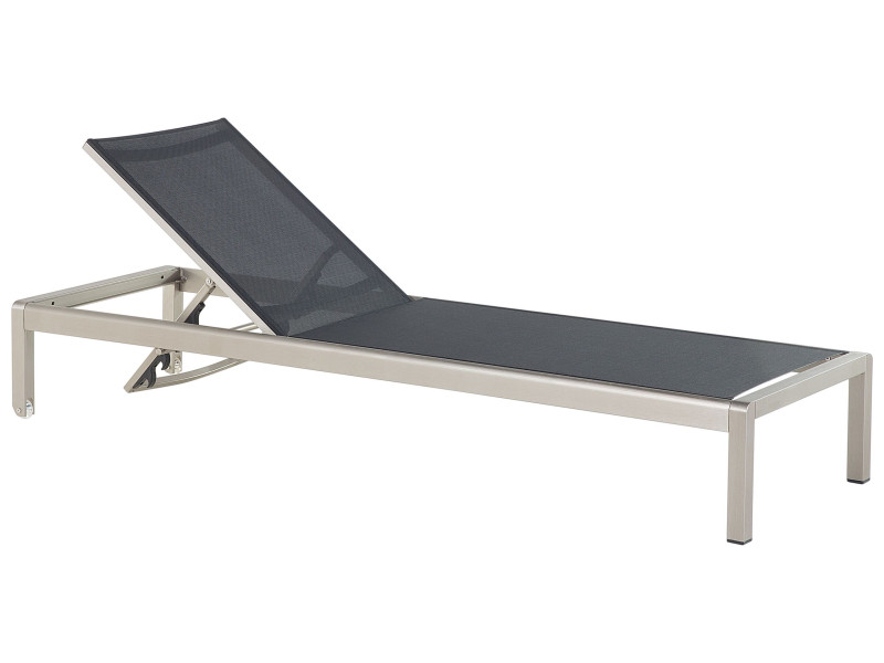 Leżak leżanka ogrodowa aluminium czarna 63862