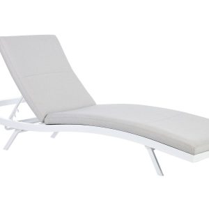 Leżak leżanka ogrodowa aluminium jasnoszary 63897
