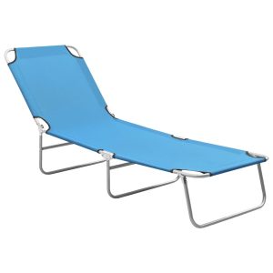 Leżak Niebieski Tkanina vidaXL 565295