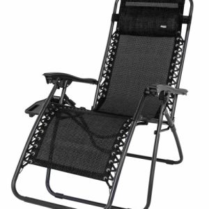 Leżak Ogrodowo Plażowy Czarny 656310