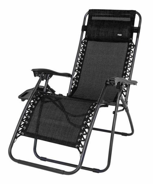 Leżak Ogrodowo Plażowy Czarny 656310
