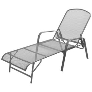 Leżak ogrodowy Antracyt Metal vidaXL 565499 Leżak ogrodowy Antracyt Metal vidaXL 565499
