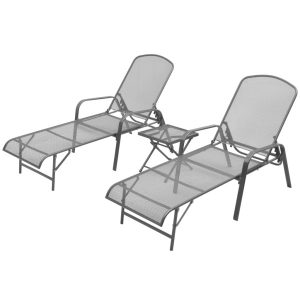 Leżak ogrodowy Antracyt Metal vidaXL 565213 Leżak ogrodowy Antracyt Metal vidaXL 565213