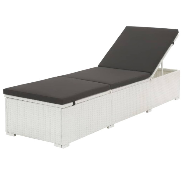 Leżak ogrodowy Biały Technorattan vidaXL 565326