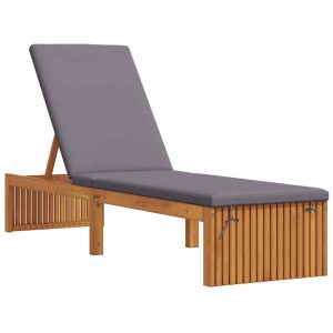 Leżak Ogrodowy Drewniany z Poduszką Leżanka Na Taras Balkon Ogród 942165