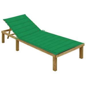 Leżak Ogrodowy Drewniany z Poduszką Leżanka Na Taras Balkon Ogród 945166 Leżak Ogrodowy Drewniany z Poduszką Leżanka Na Taras Balkon Ogród 945166