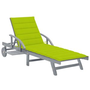 Leżak Ogrodowy Drewniany z Poduszką Leżanka Ogrodowa Na Taras Balkon Ogród 944568 Leżak Ogrodowy Drewniany z Poduszką Leżanka Ogrodowa Na Taras Balkon Ogród 944568